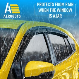 Extra Durable Window Deflectors Tape-On Window Visors Rain Guards Fit for Subaru Impreza 2017-2023 Hatchback, Sun Visors, Wind Vent for Shades, Exterior Car Accessories - 4pcs. AG0550