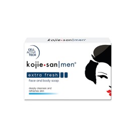 Kojie San Men Extra Fresh Face and Body Soap – The Original Kojie Soap for Men Deep Cleansing & Skin Refreshment – 135g x 10 Bar