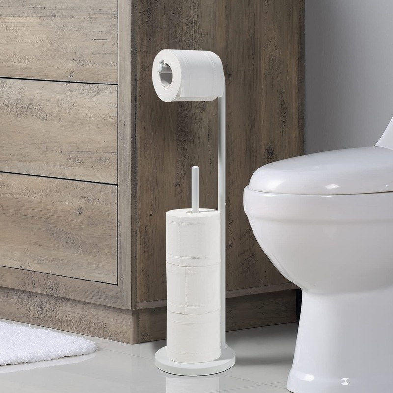 SunnyPoint Toilet Tissue Paper Roll Holder Round Base Stand with