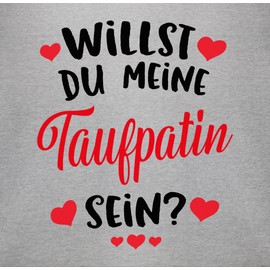 Shirtracer - Baby Bodysuit Boy Girl - Godmother - Will You Be My Godmother - Red, 1 grey mottled