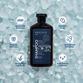 Particle Hair Thickening Shampoo for Men, Men’s Shampoo, Cleansing Formula Made with Biotin, Capixyl, Redensyl, Ginseng and Green Tea Extract for Hair Strength Support, Paraben Free, 400 mL