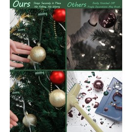 Exakior Christmas Ornament Hooks – Essential Christmas Tree Decorating Hangers Great Xmas Ornament Hooks for Hanging Christmas Decorations (Green)