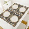 William Morris Bird Placemats Retro Bird Elegant Animal Pattern Linen