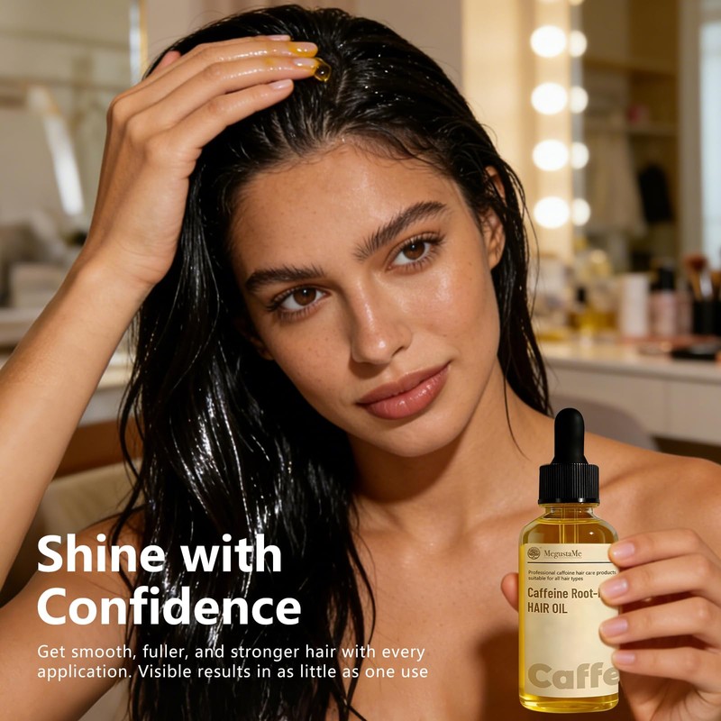Caffeine Root-Nourishing Hair Oil - Block DHT, Activate Follicles, Extend