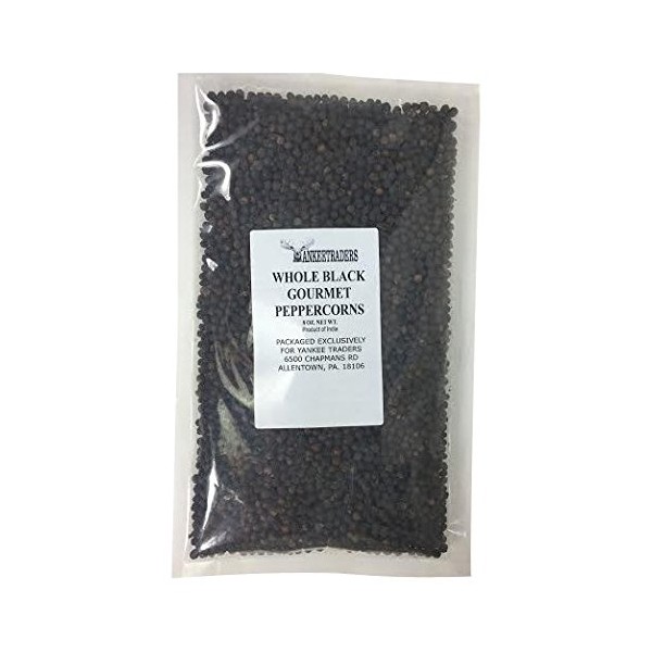 YANKEETRADERS Whole Black Gourmet Peppercorns - 1/2 Pound