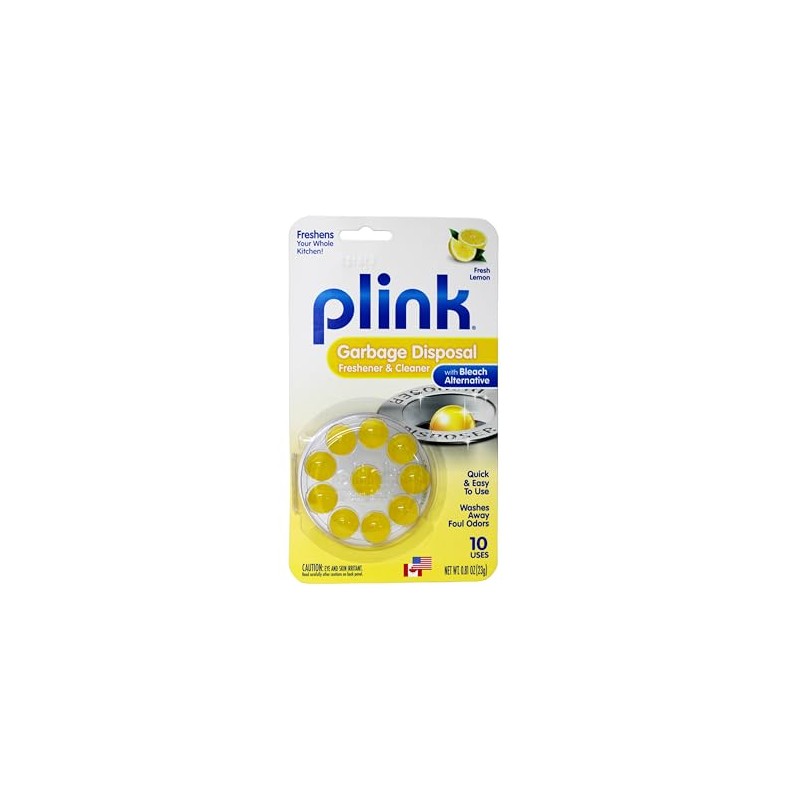 Plink Garbage Disposal Cleaner & Deodorizer 10 Pc Lemon Scented