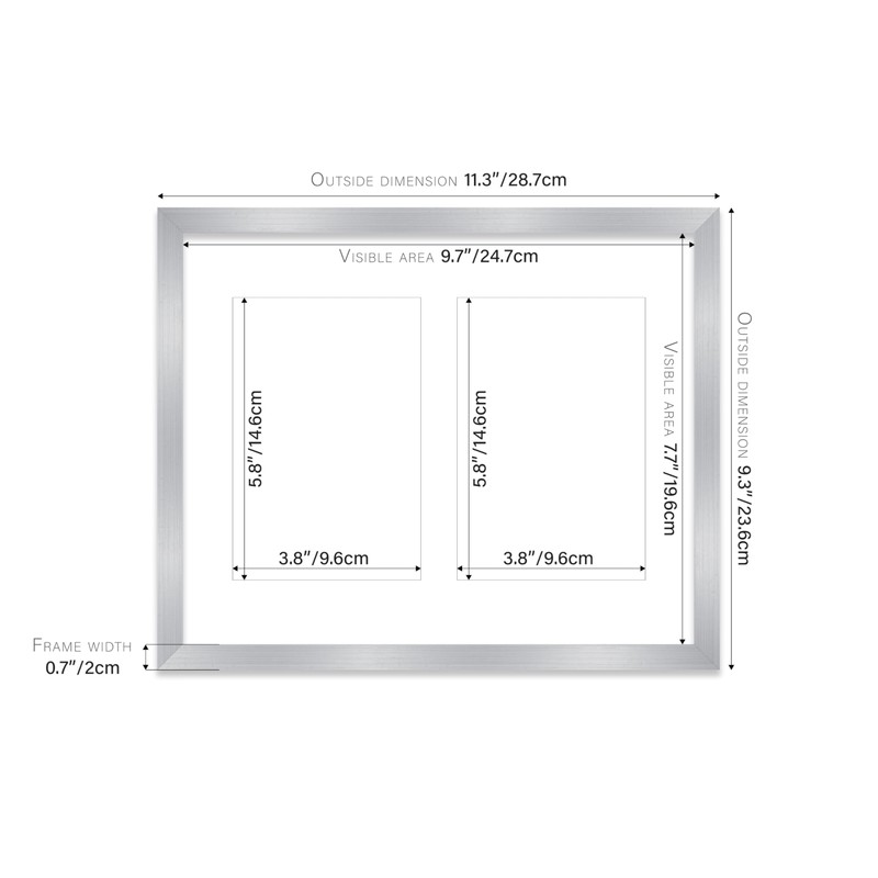 10x8 Inch 2 Opening Photo Collage Frame, Display Two 6x4