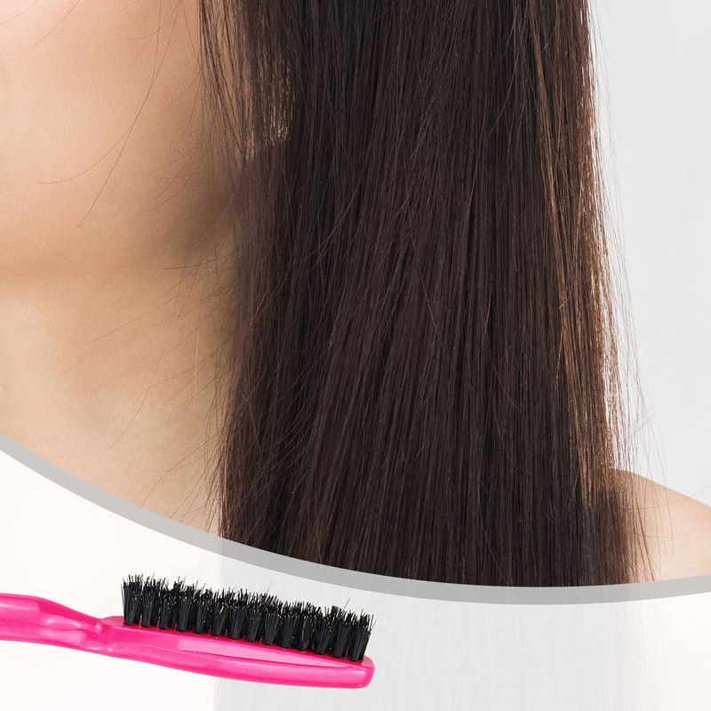 2 Pcs Hair Brush Slick Back Brush Bristle Hair Brush