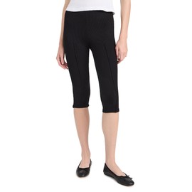 DONNI. Women's The Rib Petal Pusher Trousers, Jet, Black, XL