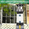 Solar Lighthouse 360 Degree Rotating Lighthouse Decoration Fadeless Resin LED