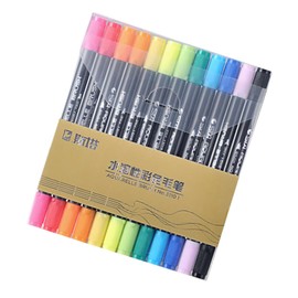 Operitacx 12pcs Painting Pen Blow Pens for Watercolor Brush Markers Washable Markers Watercolor Paint Markers Dual Tip Water Color Pen Pastel Highlighters Art Marker Plastic Colorful