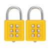 sourcing map Combination Padlock, 6-Digit Push Button Padlock 3-Position Locking