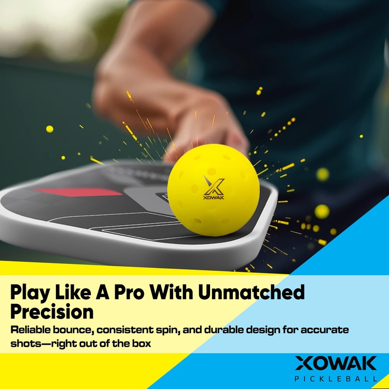 Xowak Ace Flight 40 Pickleball Balls - Proprietary Polythene Blend