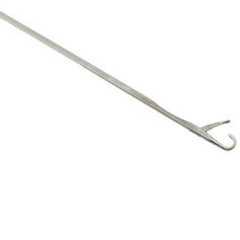 TAODAN 20PCS Triple Crochet Hook Needle Set 3 Needles Long with Hidden Threader Steel Knitting Machine Needle Kit Weaving Buddhist Beads Bracelet Punching Tool Sweater Repair Tongue Hook Needle