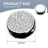 DACIRTY 4 PCS Bling Car Mini Hooks, Rhinestone Encrusted Round