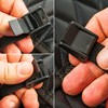 4 Pcs Black Plastic Clamp Buckles for 15mm Wide Webbing