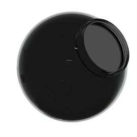 KastLite 8" Smoke Acrylic Lamp Post Globe | Smooth Textured with 3.91" Fitter Neck | Manufactured in the USA | Plastic Light Cover - Not Glass