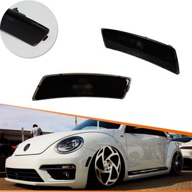 ADIIL Side Marker Lights Housing Compatible with 2012-2019 VW Beetle 2018-up VW Ti-guan, Replace OEM Front Bumper Sidemarker Housing Kit