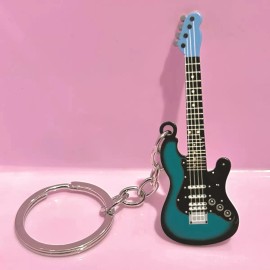 Unbranded Guitar Keychain 8 Color You Pick US Seller Free Shipping - Blue