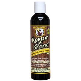Howard Products Hardwood Floor Polish - Restor-A-Shine Wood Polisher for Furniture, Polishing Compound, Polish Compound, 8 oz