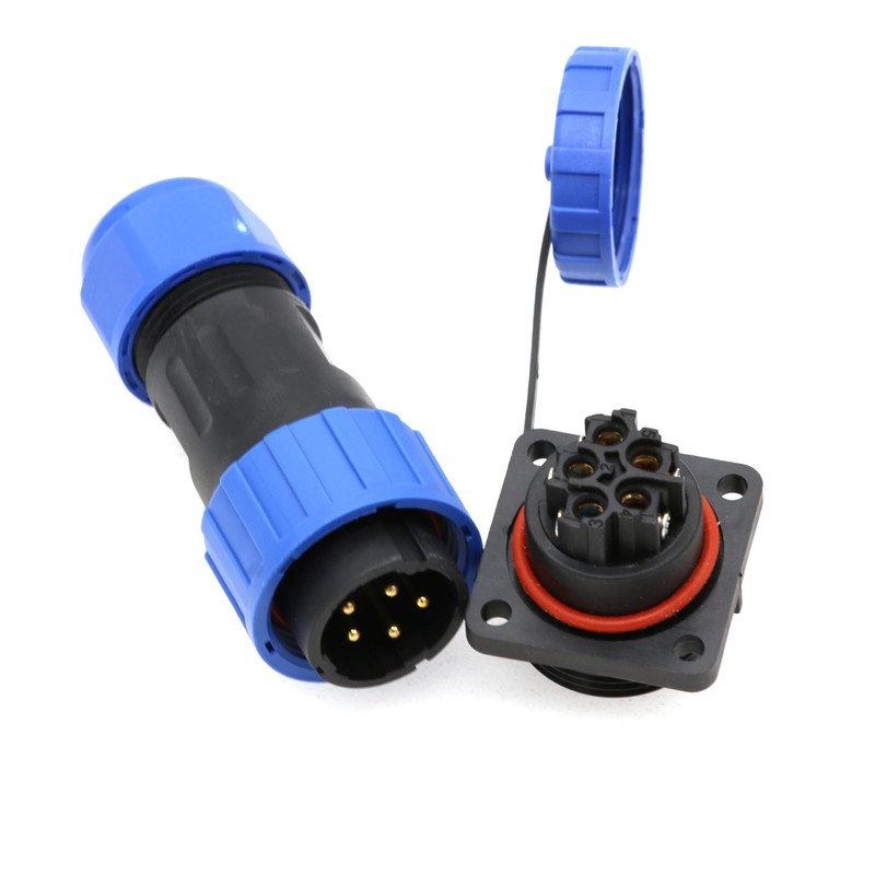 ZBLZGP TY20 5 Pin Waterproof Male Female Connector Cable Plug