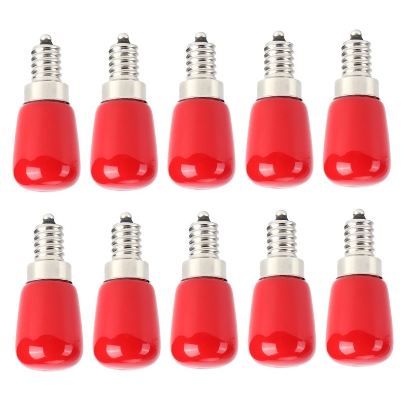 10Pcs AC230V E12 1.5W Red LED Candle Light Bulb for