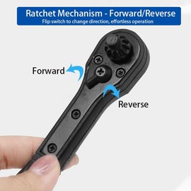 Ratchet Drill Chuck Key Tigbrother 3-in-1 Universal Wrench, 1.5-16mm Chuck Key Replacement for Electric Drills & Power Tools, Carbon Steel with Non-Slip Handle