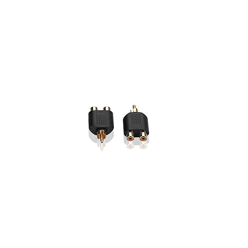 Sienoc 5 Pack 1x Male Adapter to 2 Female Rca