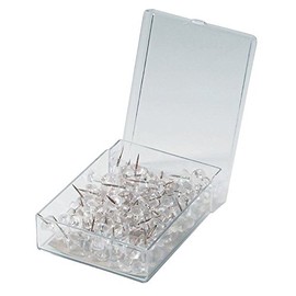 Clear Plastic Push Pins Box 100