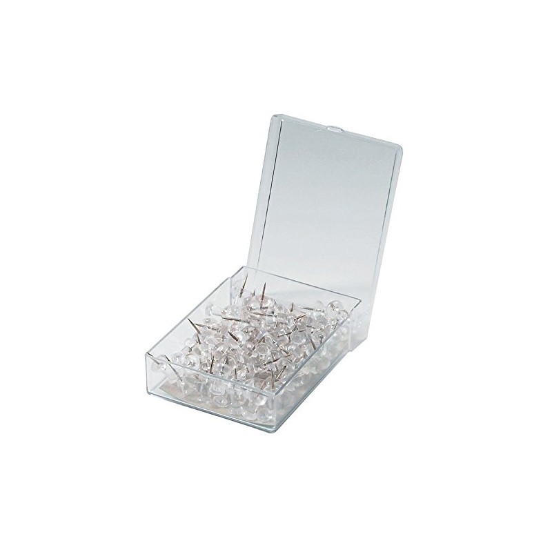 Clear Plastic Push Pins Box 100