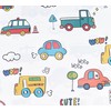 J-pinno Cars Buses Trucks Transport Vehicle Cute Twin 100% Cotton