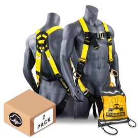 KwikSafety - Charlotte, NC - THUNDER [2 PACK] 3D Ring Safety Harness OSHA ANSI Industrial Full Body Fall Protection Personal Equipment Construction Carpenter Scaffold Contractor