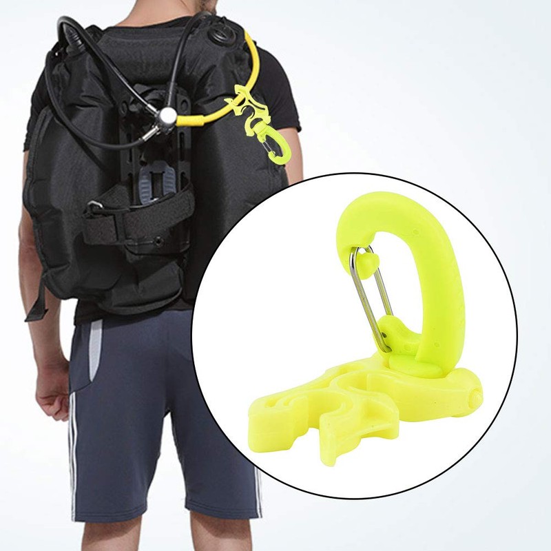 Keenso Scuba Diving Double Hose Holder with Clip, Scuba Diving