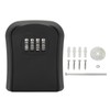 LiebeWH Outdoor Lock Box for House Keys, 4-Digit Combination, Black,