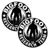 Bigfoot Research Team Black Round Stickers 2 Pack