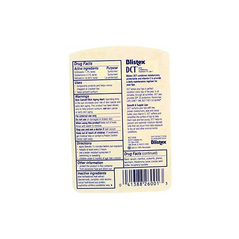 Blistex Bálsamo Labial Hidratante SPF 20