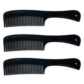 G.B.S Large Tooth Detangling Comb – 8.5” Long, Durable Thick Plastic Hair Comb for Wet or Dry Hair, Smooth Rounded Teeth for Gentle Scalp Care, Perfect for Men & Women (3 Pack)