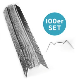KAISER plastic® Greenhouse Clips | Set of 100 | Made of Stainless Steel | Extra Strong 1.6 mm | Premium Quality | Ideal for Greenhouse Panels