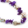 Avalaya Violet, Antique White Shell Nugget Bead Necklace - 70cm