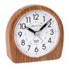 Atlanta Umweltfreundlicher Wecker ohne Ticken Holz Optik Braun - 2507-23