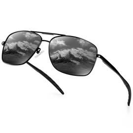 Peekaco Aviator Sunglasses Polarized UV Protection for Men Women, Pilot Style Durable Metal Frame with Spring Hinges, UV400