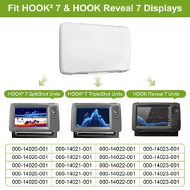 Hook Reveal 7 Sun Cover Fit for Lowrance Hook 7 Models Replacement for Lowrance Hook² 7 Screen Cover Screen Protector for Screen from Sun/Weather Damage White