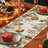 MELLIEX Christmas Table Runner, Linen Christmas Table Runners Xmas Kitchen