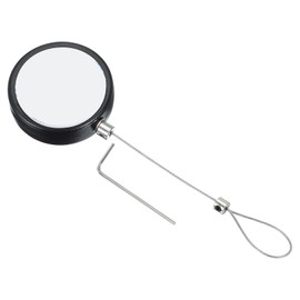 PATIKIL 1.5m / 4.9Ft Retractable Remote Control Tether, Round Security Remote Cable Lock Adjustable Cable Leash Length for TV Remote Control Gaming Controller, Black