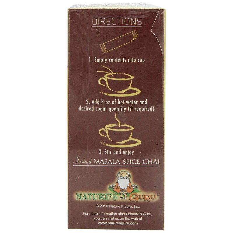 Nature's Guru Instant Masala Chai Tea Drink Mix Sweetened, 8.82