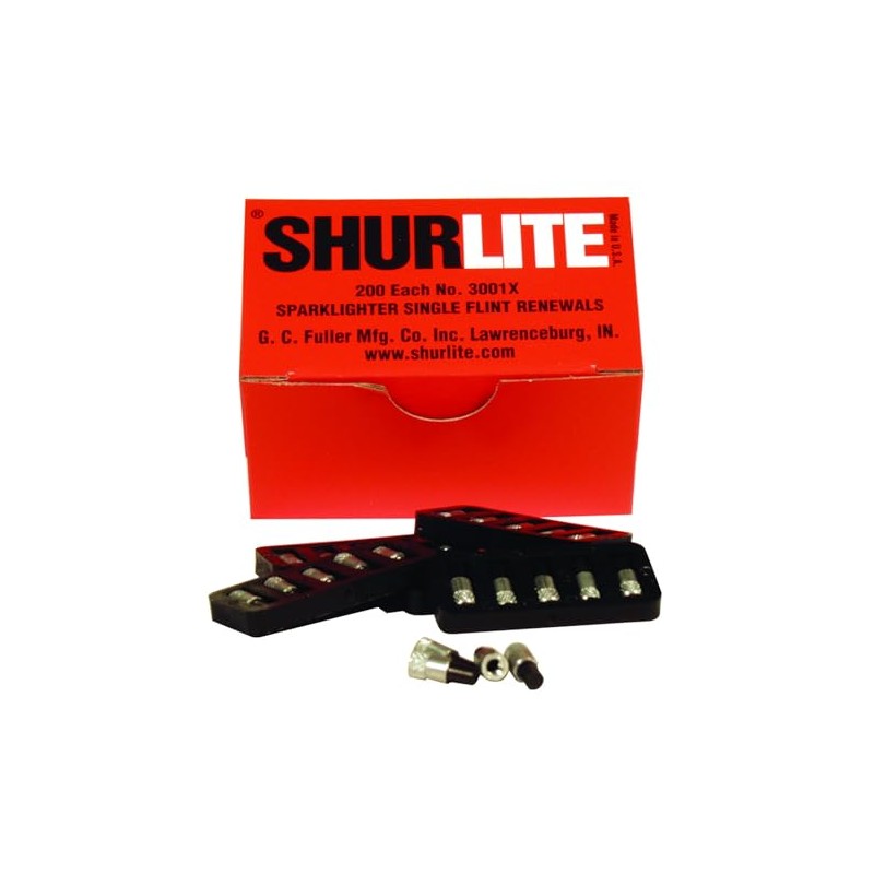 G.C. Fuller Flints, Single Flint Renewal (322-3001X) Pack of 5