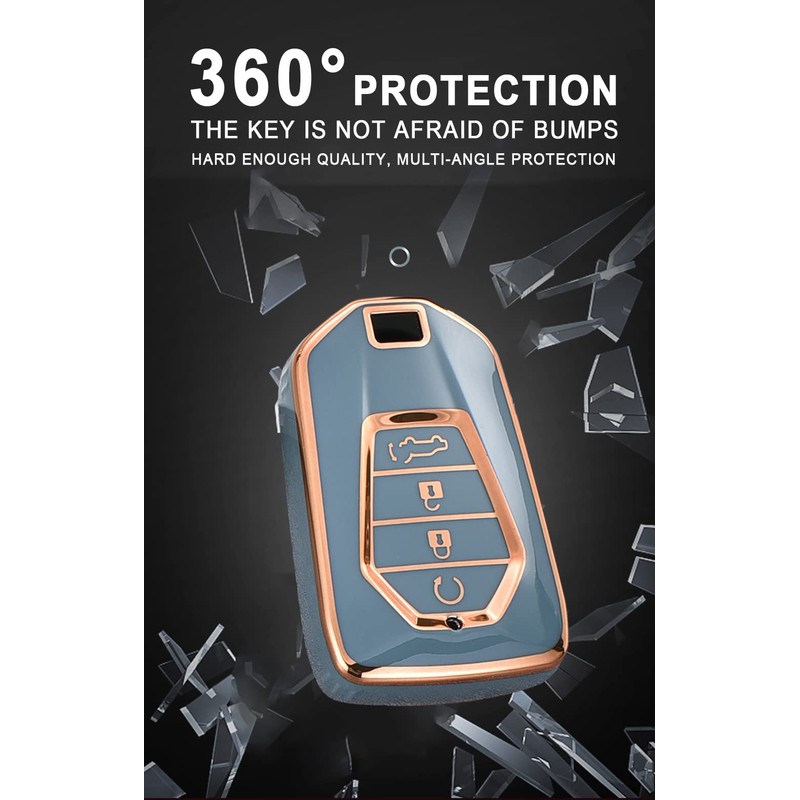 ontto TPU Smart Car Key fob Cover Fit for Isuzu