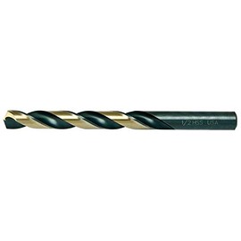 Alfa Tools BB74121 3/8" High-Speed Steel Black Oxide and Gold Finish Blitz Bit Jobber Length Drill (6 Pack)