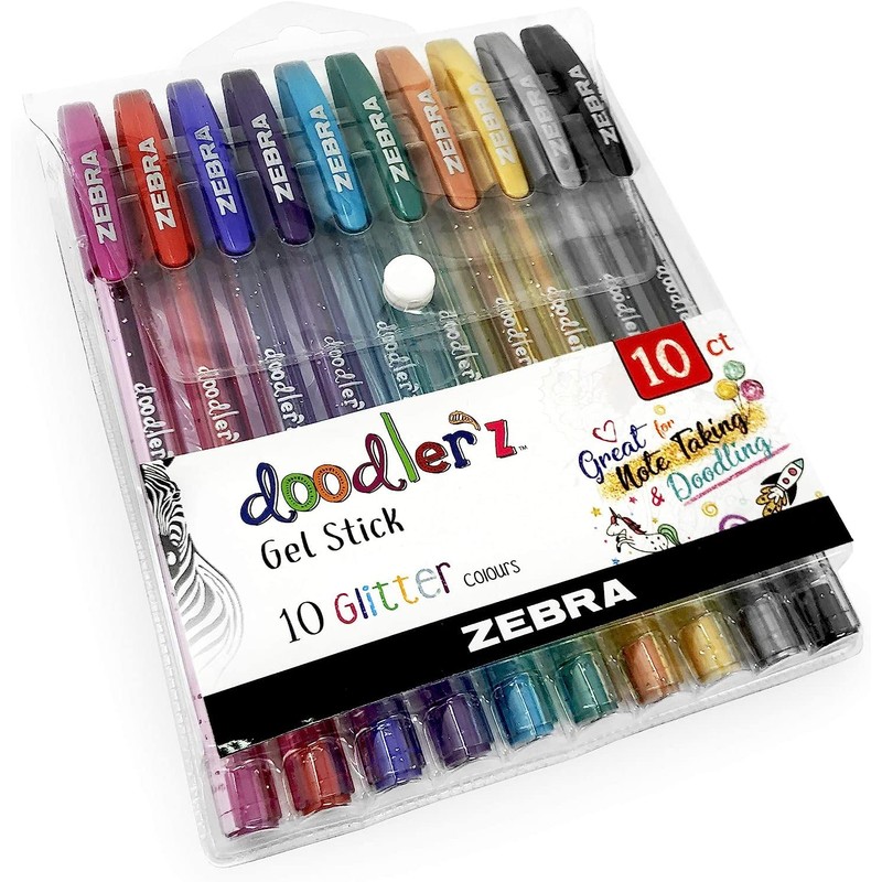 Zebra Z-Grip Glitter Pens - Doodler'z - 1.0mm - Glitter