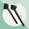 Washing Up Brush Black with Stainless Steel Handle, Set of